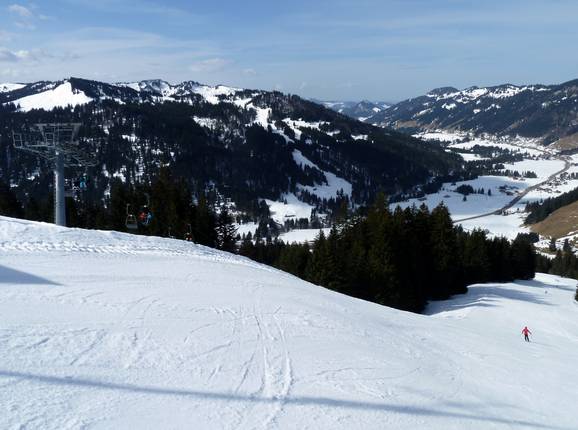 Blick vom Riedberger Horn über das Skigebiet Balderschwang