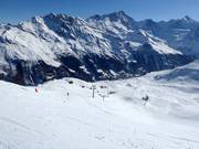 Skigebiet Zinal mit Weisshorn (4.505 m)