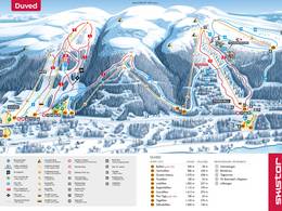 Pistenplan Duved/Tegefjäll