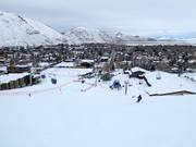 Pisten zur Talstation der Gondelbahn