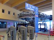 Informationen beim Einstieg der Kabinenbahn