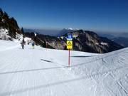 Pistenmarkierung im Skigebiet Garmisch-Classic