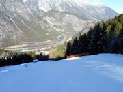 Rifenal-Abfahrt Nr. 1 mit Blick ins Inntal