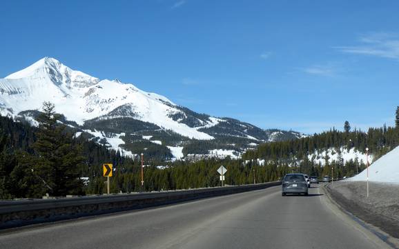 Montana: Anfahrt in Skigebiete und Parken an Skigebieten – Anfahrt, Parken Big Sky Resort