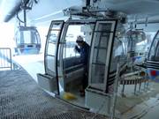 Die Gondeln werden täglich ausgekehrt