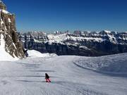 Abfahrt an der Leist mit Blick auf die Churfirsten