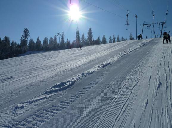 Die Abfahrt von Lift aus