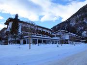 Eine Skiroute führt bis zum Defereggental Hotel & Resort
