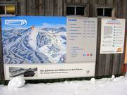 Informationstafeln im Skigebiet