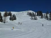 Schwere Abfahrt am Schneiderkogel