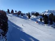 Sehr gute Pistenpräparierung in Hochoetz