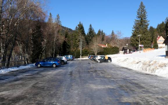 Železná Ruda: Anfahrt in Skigebiete und Parken an Skigebieten – Anfahrt, Parken Špičák