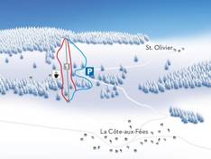 Pistenplan La Côte-aux-Fées
