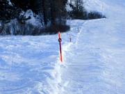 Gute Orientierung durch Pistenbegrenzer