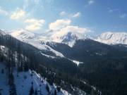 Blick auf die Pisten an der Doppelsesselbahn Goryczokowa