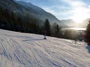 Piste mit Blick Richtung Garmisch