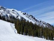 Blick auf die extrem schwere Abfahrt Chocken