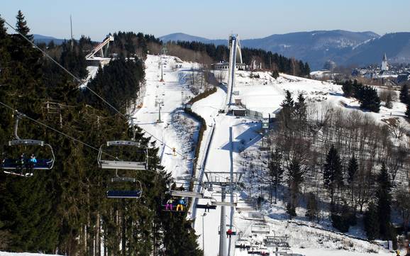 Größtes Skigebiet im Süderbergland – Skigebiet Winterberg (Skiliftkarussell)