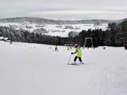 Leichte und breite Abfahrt