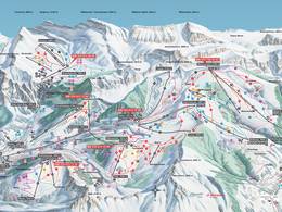 Pistenplan Adelboden/Lenk – Chuenisbärgli/Silleren/Hahnenmoos/Metsch