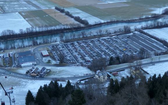 Millstätter See: Anfahrt in Skigebiete und Parken an Skigebieten – Anfahrt, Parken Goldeck – Spittal an der Drau