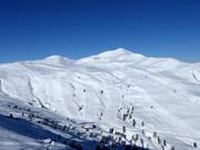 Blick auf die Pisten an der Frühmesserbahn
