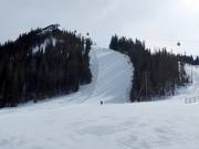 Schwere Piste Snövesslan