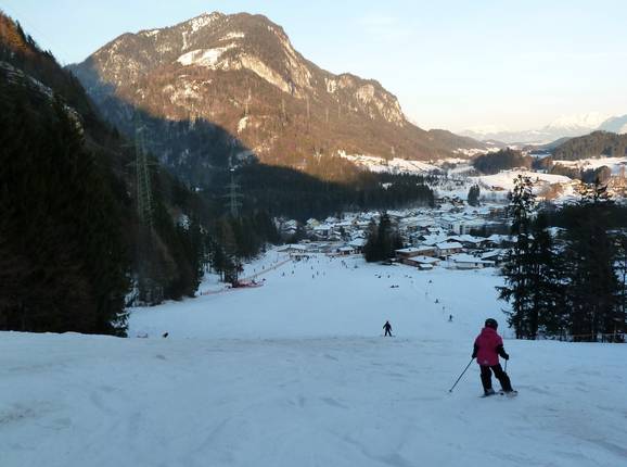 Blick auf die Piste am Tellerlift