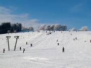 Blick auf den Skihang von Donnstetten