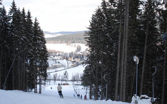 Skifahren bei Hornì Vltavice