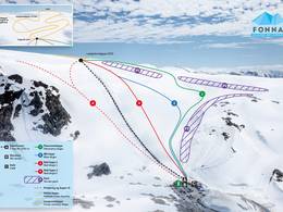 Pistenplan Fonna Glacier Ski Resort