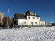 Rifugio Ciampedie mitten im Skigebiet