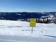 Hinweisschild zum freien Skiraum