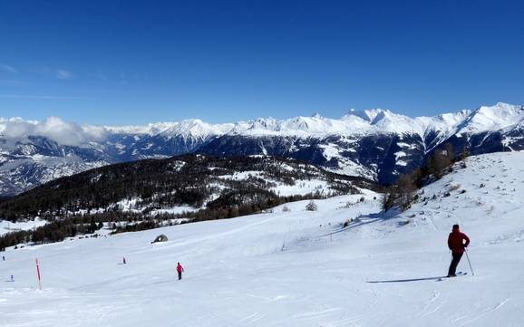 Visp: Größe der Skigebiete – Größe Bürchen/Törbel – Moosalp