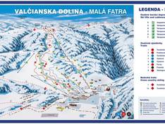 Pistenplan Valčianska Dolina – Valča (Snowland)