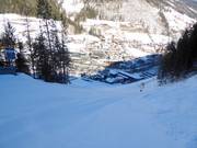 Schwere Piste Enzenberg zur Talstation