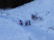 Skischul-Unterricht mit Lawinenkunde