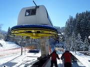 Astauwinkel - 4er Sesselbahn fix geklemmt