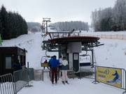 Promenádní - 4er Sesselbahn fix geklemmt