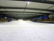 Blick von der Bergstation auf die Hauptpiste