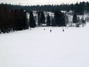 Abfahrt am Golfplatzlift