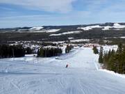 Piste mit Panorama in Kläppen