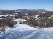 Blick vom Skigebiet Bromont über die Landschaft