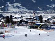 Das Skigebiet reicht bis an den Ort Ehrwald beim Sonnenhang Sunracer