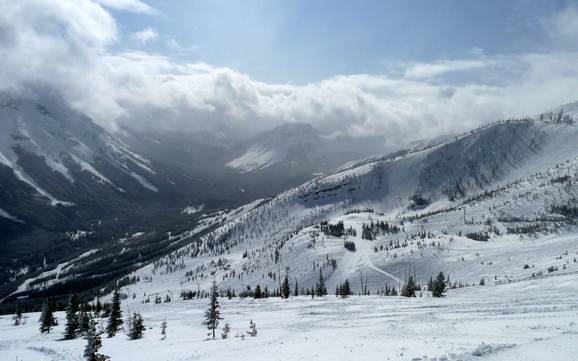 Clark Range: Größe der Skigebiete – Größe Castle Mountain