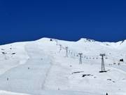 Blick auf die Pisten Muntatsch und Buera