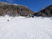 Der Übungshang Sonnenlift im Ort Sulden