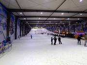 Blick entlang der kompletten Skipiste