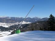 Lanzenbeschneiung an der Talabfahrt