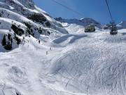 Blick auf die Tiefschneehänge an der Ochsenalm